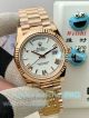 PPM Swiss Replica Rose Gold Rolex Day-Date II Gain Weight White Roman Dial Swiss 3255 Watch (2)_th.jpg